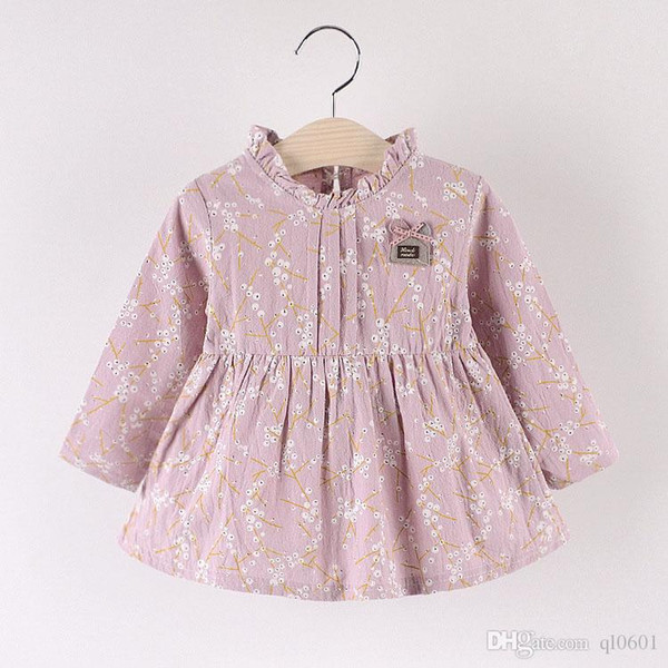 Princess Dress Spring Lovely Children's Dresses and Shirts Pure Catton pink yellow purple and green Free Shoppin