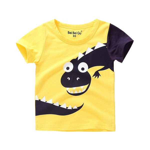 Dinosaur Series Children's Wear Cotton Cartoon Children's Short Sleeve T-Shirt Baby Undershirt