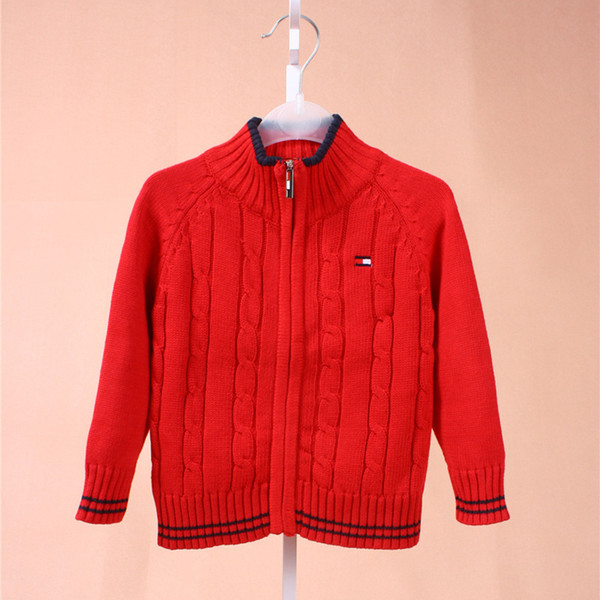 2020 High Quality New Fashion Kids Sweaters Autumn Children Polo Sweater Cardigan Coat Baby Boys Girls jacket Sweaters outer wear