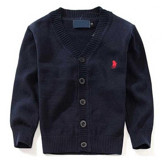 New Children's Top Clothes Brand 100% Cotton Baby Sweater High Quality Kids Outerwear Girl Sweater Boy Sweater V-neck Polo Sweaters