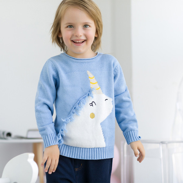 Girl kids clothing pullover round collar design long sleeved knitted sweater boy girl clothing sweater B97