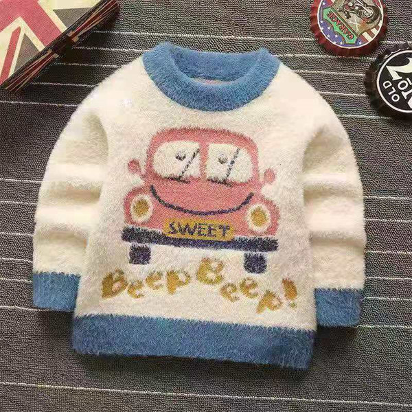 Baby Sweater Autumn Winter Cotton Sweater Children Thick Warm Sweaters Boy Pullover Knitwear 1-6T Kids Knitted Sweater