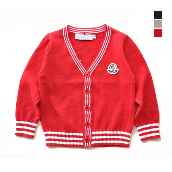 2020 New Brand New Kids Sweater Autumn Children Polo Cardigan Coat Baby Boys Girls single-breasted jacket Sweaters outer wear