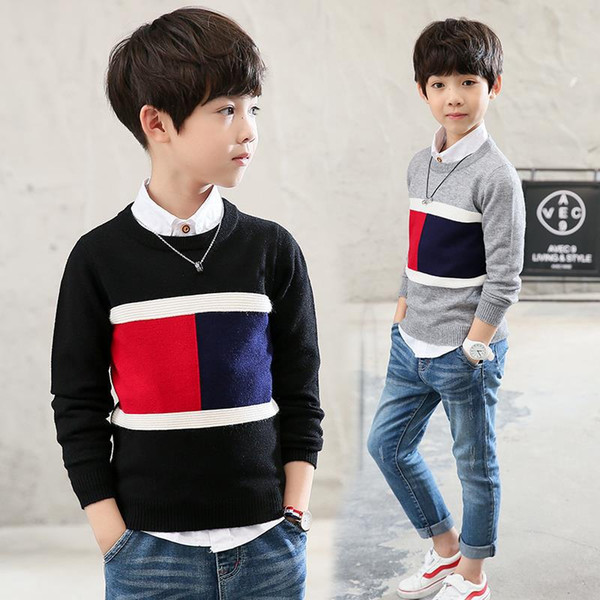 2019 Children's sweater for boys Children's clothing autumn Winter new Keep warm Kids sweater pullover cardigan 4-12 years