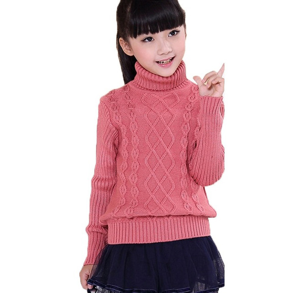 Sweater For School Boys Girls Christmas Winter Sweaters Children Kids Knitted Pullover Warm Outerwear Turtleneck Sweater