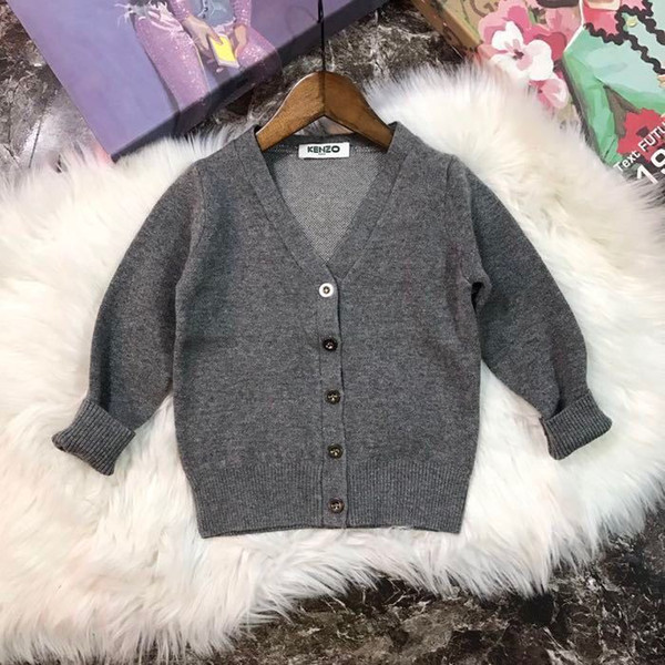 2018ins Autumn And Winter Sweater Pure Cotton Round Neck Sweater Children Rendering Kn2611