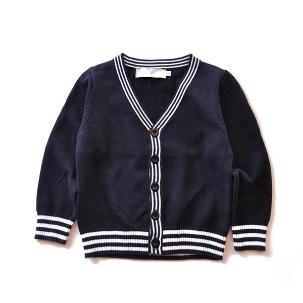 2020 New children's sweater spring children's polo cardigan jacket baby boy girl single-breasted jacket sweater jacket designer 2T--6T