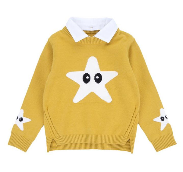 Winter Girls Warm Sweaters Boys Thick Knitted Turtleneck Sweaters Baby High Collar Pullover Cartoon Bear Sweater Kids Coats