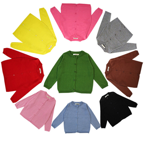 21 colors New design baby girl sweater coat spring autumn children knitted cardigan Sweaters kids Clothing good quality C375