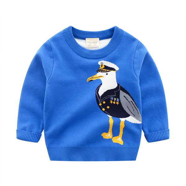 child character sweater pullover autumn winter children's clothing baby boy clothes kids free shipping