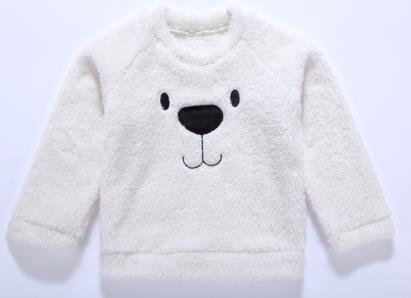 Toddler Infant Baby Pullover Boy Bear Fleece Tops Girl Clothes Animal Winter Thick Children's Sweatshirts Casual Kids Velvet Costume