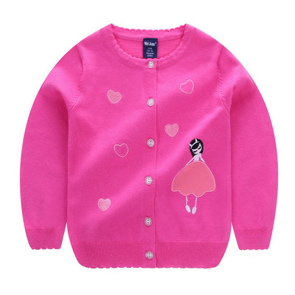 Baby Children Clothing Girls Loving Heart Princess Knitted Cardigan Sweater Wear Kids Infant Newborn Clothes Outerwear Sweaters