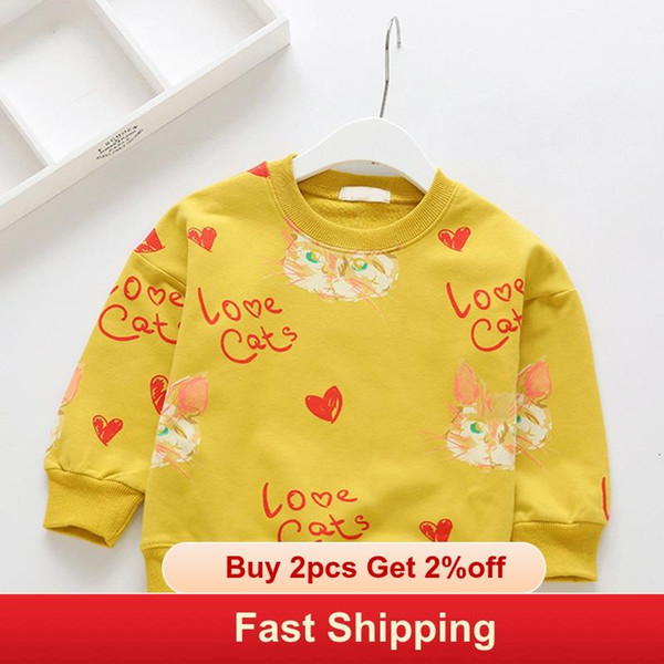 Melario Girls Tops Casual Tops Children Clothing Kids Girl Clothes Cute Long Sleeve Girl Tee Knit Shirts Baby Girl Hoodie