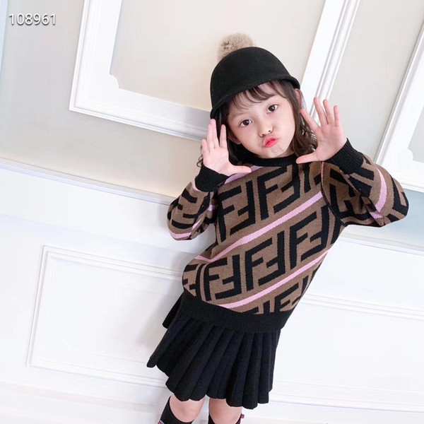 New Arrival Boys girls Sweater Kids Clothing Pattern Knitted Sweater Baby Boy Pullover Knitwear Two Colors Top