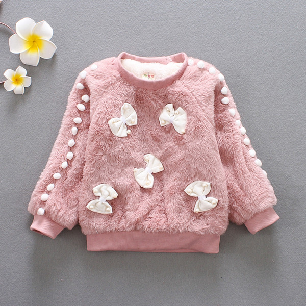 BibiCola girls winter sweater girl long sleeve clothes kids winter sweater for girls children fashion bow sweater coat. SH190907