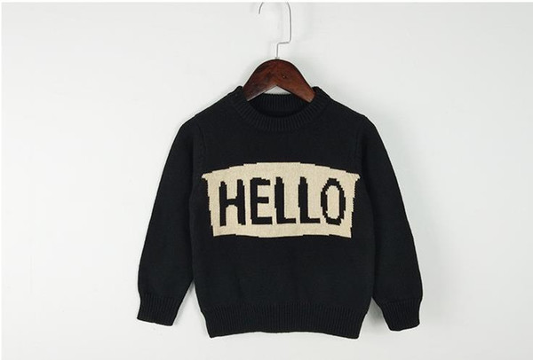 Spring Children's wear pull New kids designer clothes girls baby sweater Cotton Long sleeve Round neck Sweater Sleeve