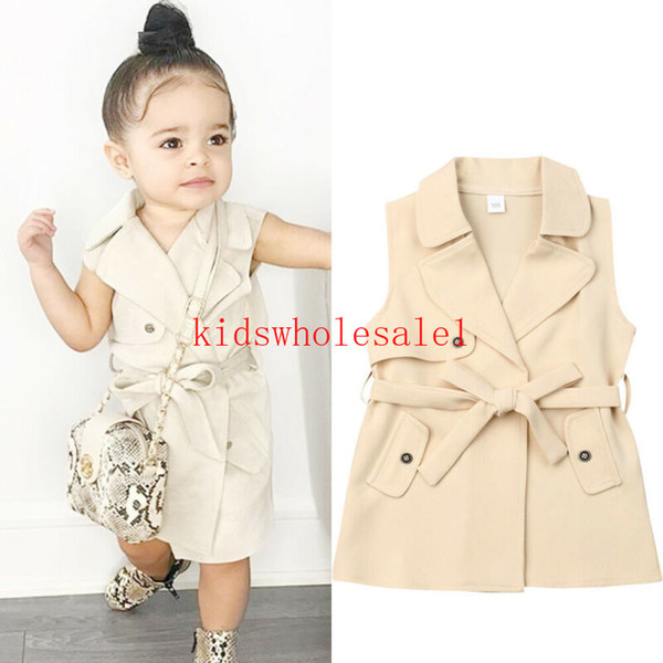 2-7Y Fashion Infant Kids Girls Coat Jacket Windbreaker Outerwear Trench Fashion Casual Jackets Dress