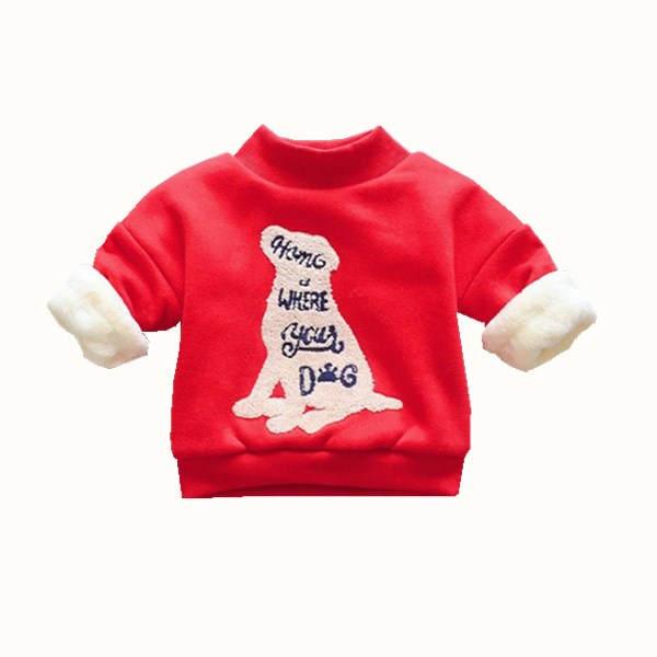 Girls sweater winter warm thick candy color sweatshirt for children clothing fashion plus velvet kids outerweat coat