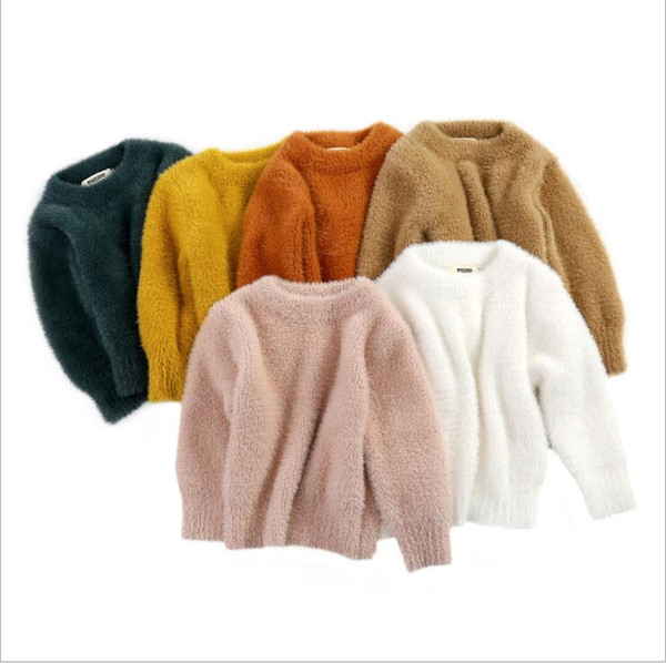 Boys Pullover Cardigan Fashion Outerwear Baby Winter Clothes Girls Fur Fleece Coat Sweaters Kids Outwear Child Long Sleeve Jumper Tops C6286