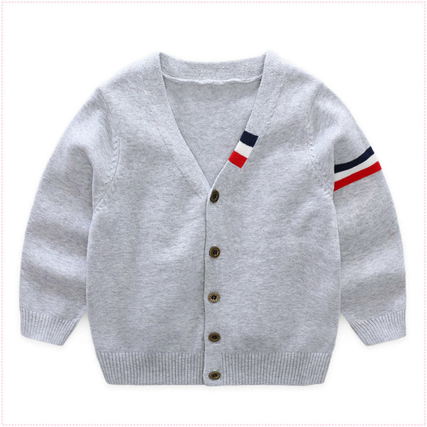 Kids Striped Sweater Tops Children Boy Autumn Winter Knitted Cardigan Sweater Baseball pullovers New Toddler o-neck Outerwear