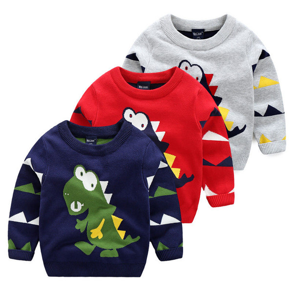 New Kid Baby Boys Dinosaur Pullover Long Sleeve Tops T-shirt Sweatshirt Age 2-7