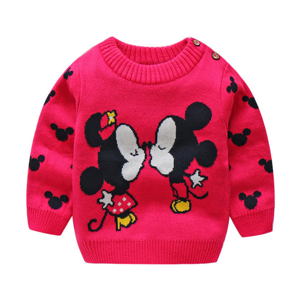 good quality 2019 new girls autumn sweater fashion cotton knitted outerwear children cartoon cardigan outfits bebe sweaters clothing