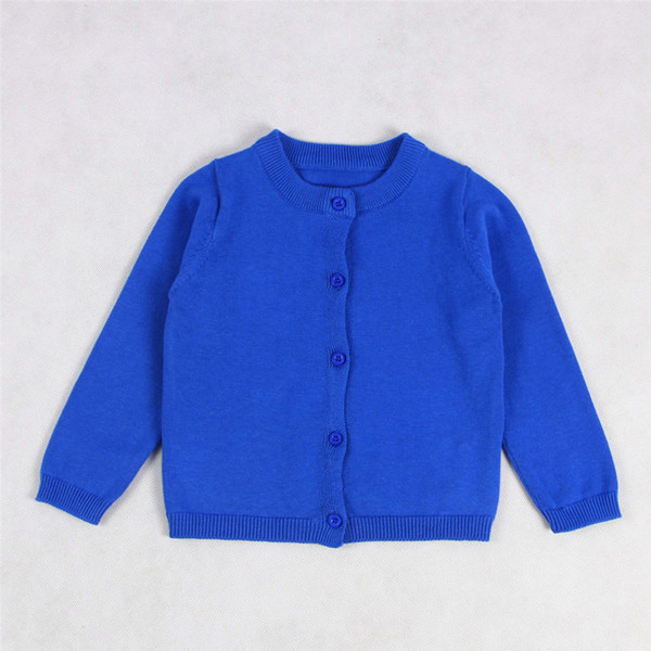 15 Colors New infant Baby Children Clothing Boys Girls Candy Color Knitted Cardigan Sweater Kids Spring Autumn Cotton Outer Crochet Knitwear