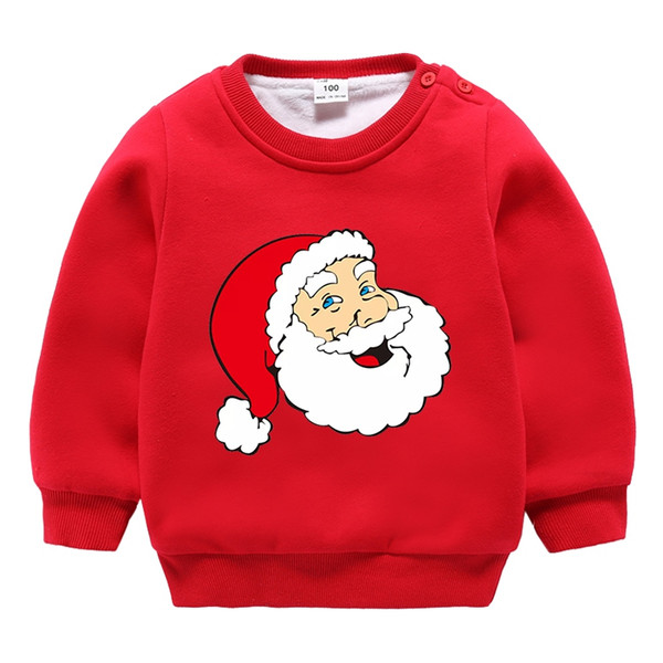 2018 Winter Santa Claus Double Velvet Sweater Men and Women Baby Double Plus Velvet Thick Sweater Wild Christmas