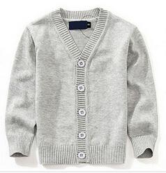 New arrival Kid's Boy's Brand Cardigans 2-6 Years old Children Cotton Solid Sweatercoat