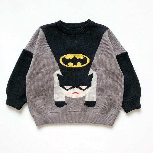 Baby Girls Boys Super Heros Sweaters 2018 Kids Cotton Pullover Children Cartoon Sweater Boy Girl Winter Clothes For 80-130cm