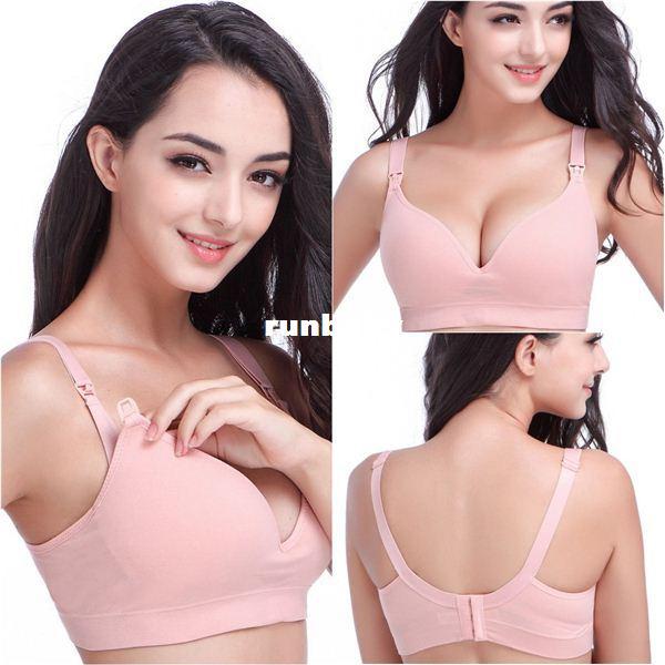 Women Cotton Soft Wire Free Breastfeeding Maternity Nursing Bra Feeding Bra B C Wholesale Free Shipping