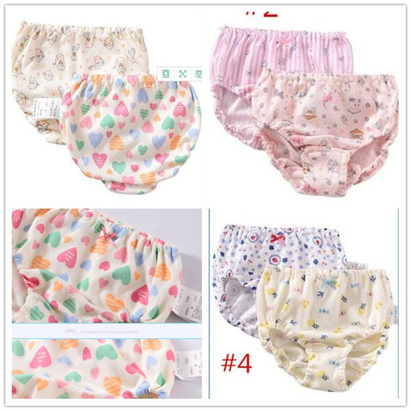 For Baby Girls 1-6T 100% Cotton Panties Cute Printed Kids Cartoon Shorts Underwear Baby Girls Briefs Panties HQ Kids Underpants 4styles A101