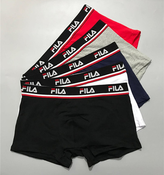 Men FL FIL Underwear Breathable Cotton Boxers Fils Letter Prin Underpants Shorts Mens Cuecas U Convex Designer Short Pants Brand Boxers 2019