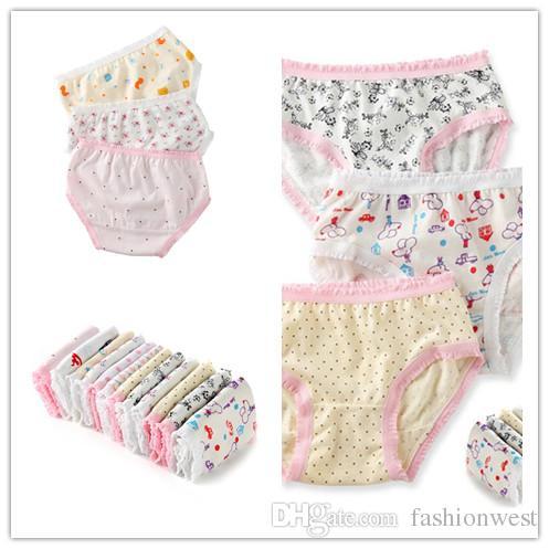 Toddler Girls Underwear Fashion New Kids Cute Lace and Printing Underwear Hot Children Breathable and Comfortable Underwear