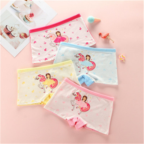 Children Panties Cute pink cartoon children's underwear girls short pants cotton baby boxer briefs Baby Panty 18 color