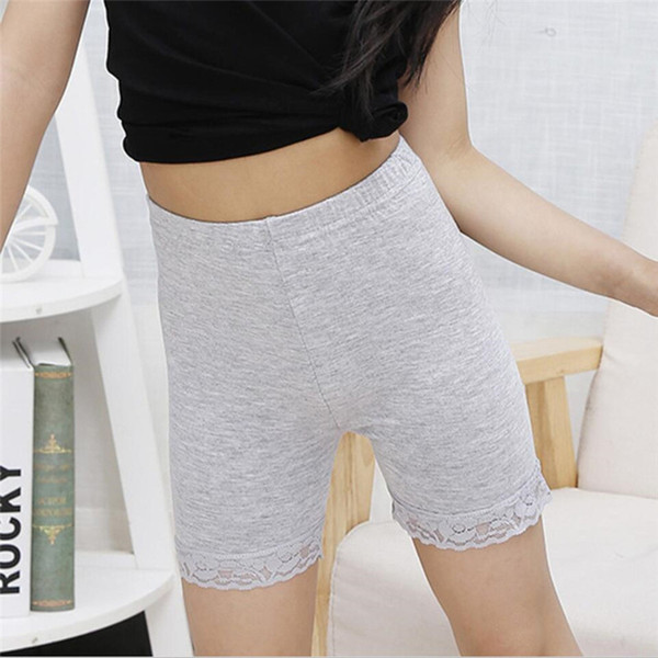 2020 New Kids Modal Shorts Panties Baby Girls Summer Dress Safety Short Leggings Underwear Lace Short Tights Anti-alight Underpants E3303