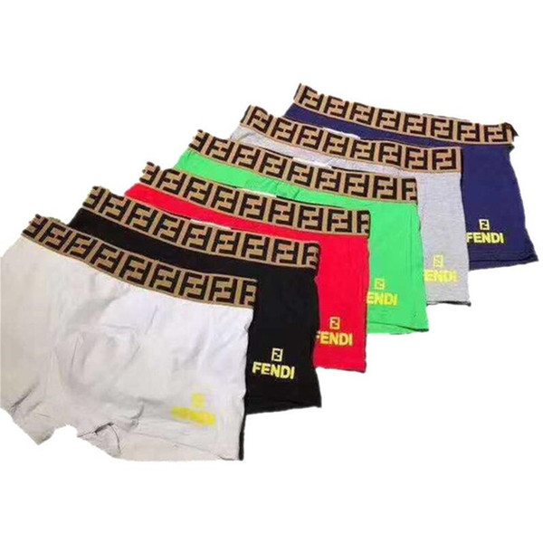 MEN Boxers FF Letter Mens Underwears Fashion Breathable Soft High Quality Shorts Men F letters Underpants 5 Colors S-2XL A6503