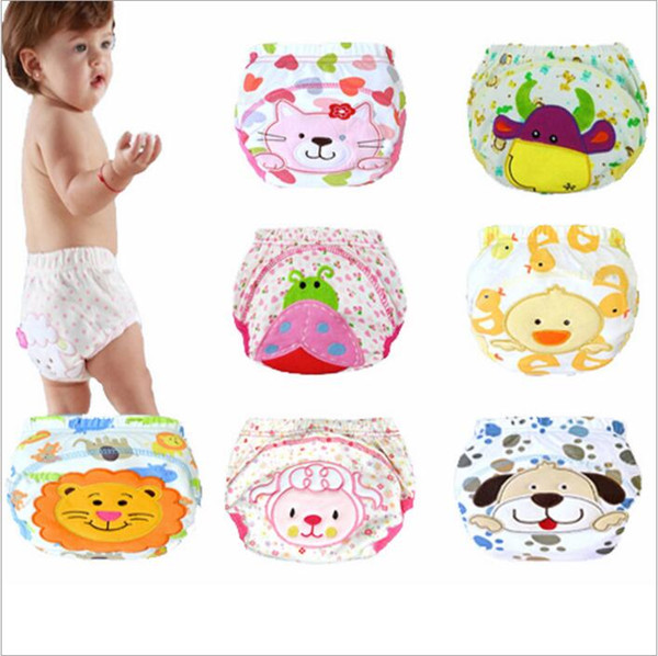 Baby Changing Pads Cartoon Bread Pants Newborn Training Pants Infant Learning Pant Diaper Pants Cover Toddler Panties Slacks Underwear B3290