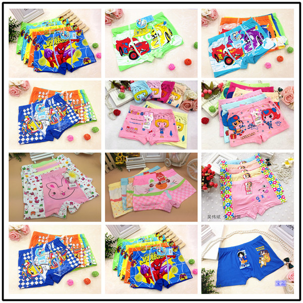 Cheapest Children Girls Boys Cartoon Bear Boxers Baby Girls Modal Cotton Bunny Underwear Boys Cute Cars Ultraman Monkey Fiber Panties U2