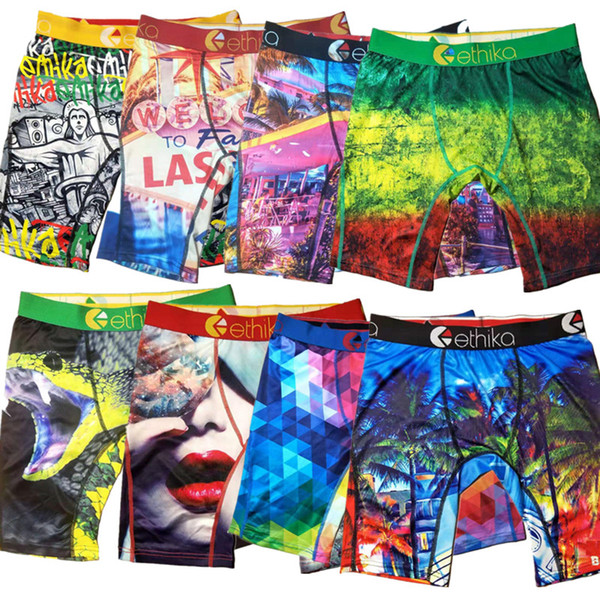 Unisex Ethika Technical Underwear Women Men Sport Short Boxer Dry Fit Swimming Trunks Pants Graffiti Print Beach Short Leggings S-XL A120301