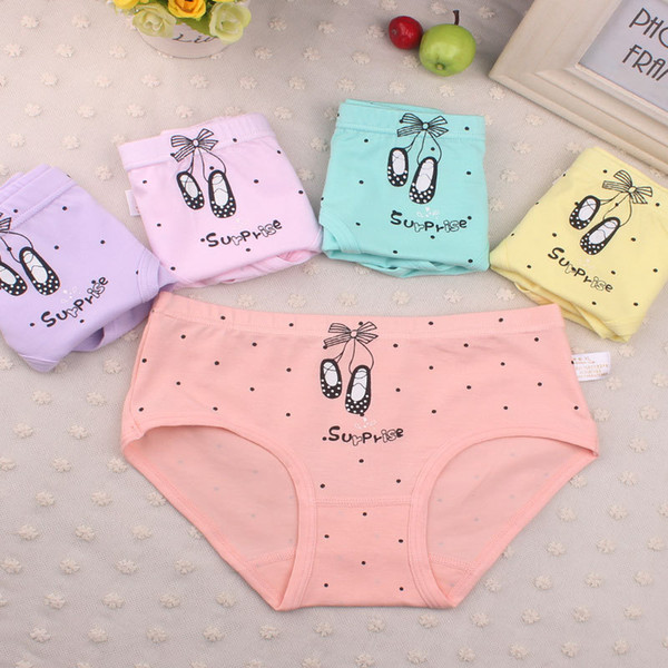 5pcs/lot Girls Panties Adorable Baby Cartoon Triangle Pants Child Ventilate Soft Underpants Underwear