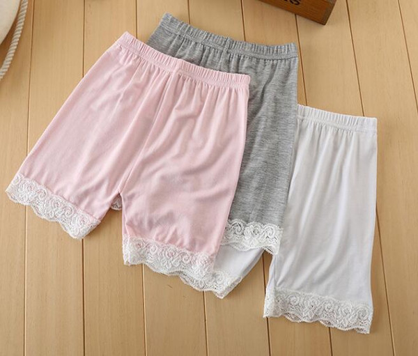 girls cotton short leggings summer fashion lace short leggings for girls lace safety pants shorts baby girl short tights EMS