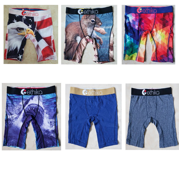 Hot sell !Random styles Ethika Kid's boxer underwear sports hip hop rock excise underwear skateboard street fashion quick dry and Cotton