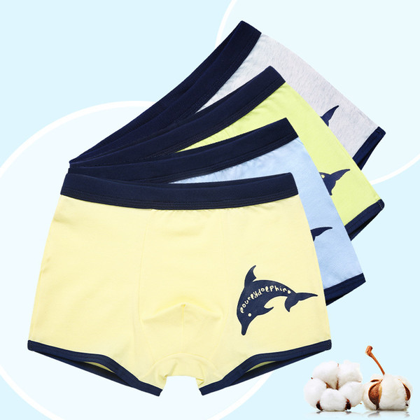 Boy underwear flat angle cotton children underwear four corners underwear Zebra pattern baby big boy shorts