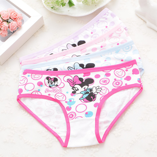 New Cotton Children Panties 4 Pcs/lot Girls' Briefs Female Child Underwear baby girl panty Children Clothing