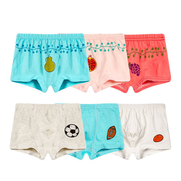 Children baby cotton print underpants Boys Boxer Shorts Kids Cartoon colorful types home underwear cartoon Soft underpants LJJQ266