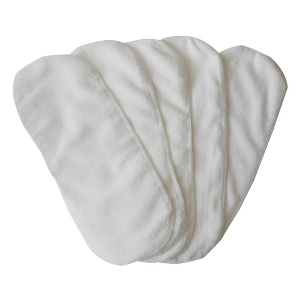 newborn baby infant cloth diapers 2 layer nappy liners Microfiber napkin inserts washable reusable Thickening soft and breathable white