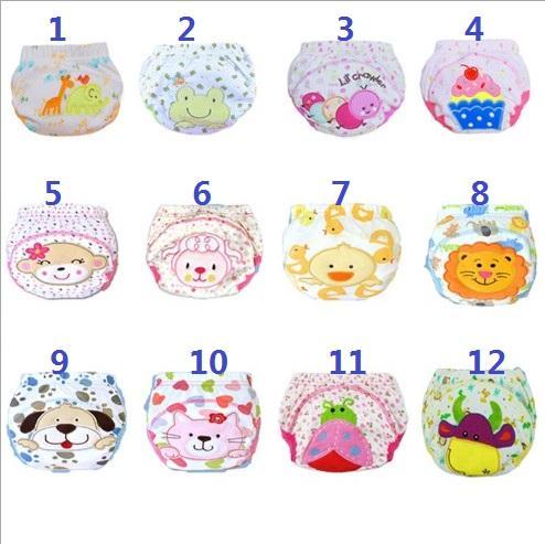 2016 3 layers cartoon baby training pants waterproof diaper pant potty toddler panties newborn underwear Reusable training pants