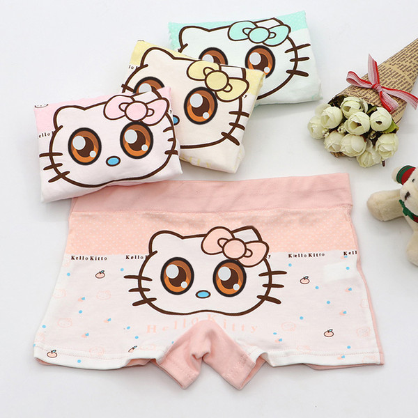 Girls' four point pants, combed cotton, children's underwear, cartoon, children's underwear, children's underwear.