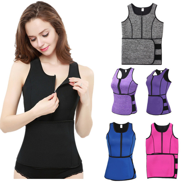 S-6XL Women Neoprene Waist Shaper Thermo Sweat Sauna Yoga Vest Adjustable Slimming Waist Belt Trainer Body Shaper Shapewear Slimmer A42503